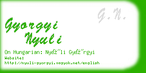 gyorgyi nyuli business card